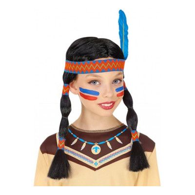 Indianperuk Barn med Pannband och Fjäder - One size