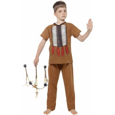 Indianpojke Maskeraddräkt Børn M