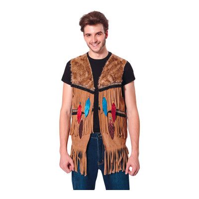 Indianväst med Fransar Herr - One size