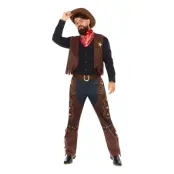 Klassisk Cowboy Maskeraddräkt - Small