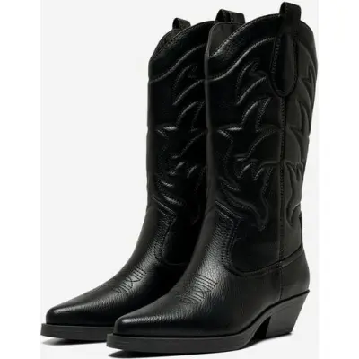 Only Kängor - ONLBRONCO-1 PU COWBOY BOOT - EU36 EU39 - för Dam - svart