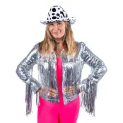 Paljettjacka Silver - Large