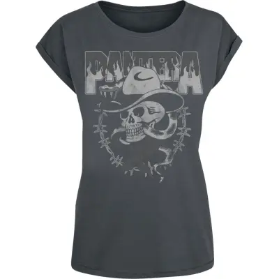 Pantera T-shirt - Cowboy Skull - M XXL - för Dam - skiffer