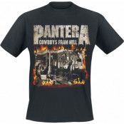 Pantera T-shirt - Cowboys From Hell - Fire Frame - M XXL - för Herr - svart