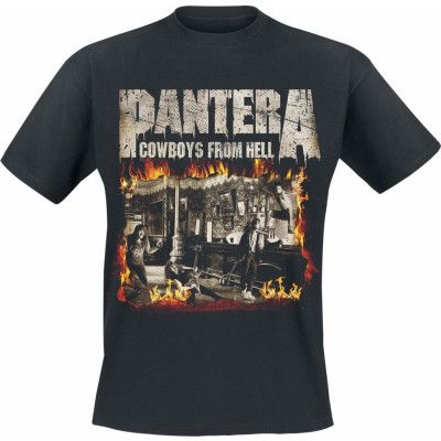 Pantera T-shirt - Cowboys From Hell - Fire Frame - S XXL - för Herr - svart