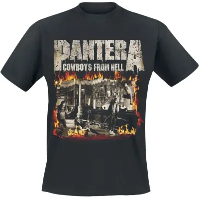 Pantera T-shirt - Cowboys From Hell - Fire Frame - S XXL - för Herr - svart