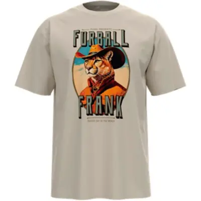 Puma T-shirt - GRAPHIC Cat Cowboy Relaxed Tee - S XXL - för Herr - vintage vit