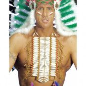 Stor Indianbröstplatta med Pärlor, Krage och Fjädrar