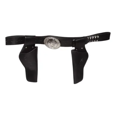 Svart Dubbelhölster med Patroner - One size