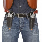 Svarta Cowboyhölster med Pistoler - One size