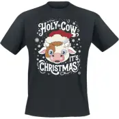 Tierisch - Fun T-shirt - Holy Cow - M 3XL - för Herr - svart