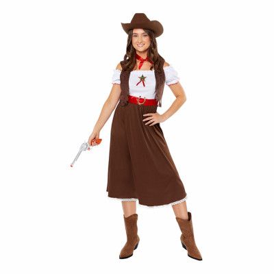 Vilda Västern Cowgirl Maskeraddräkt - Medium
