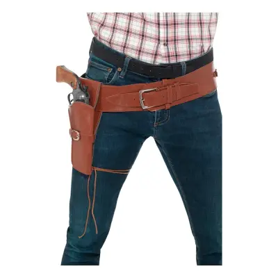 Western Bälte med Hölster Brun - One size