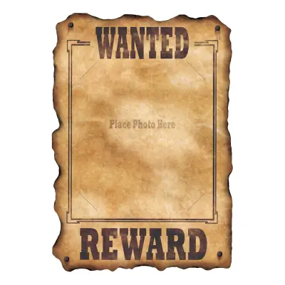 Western Wanted Skylt