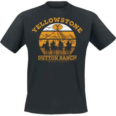 Yellowstone T-shirt - Cowboys - S XXL - för Herr - svart
