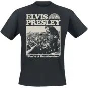 Elvis Presley T-shirt - Heartbreaker - S 3XL - för Herr - svart