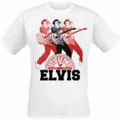 Elvis Presley T-shirt - Live Repeat - S 3XL - för Herr - vit