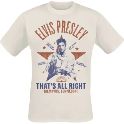 Elvis Presley T-shirt - That's All Right - S 3XL - för Herr - naturfärgad