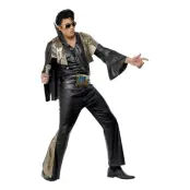 Elvis Svart Maskeraddräkt - One size