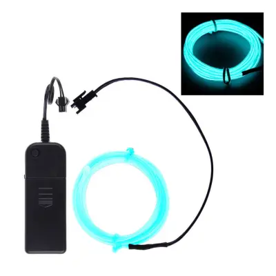 El Wire Batteridriven LED Slinga - Turkos