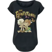 The Flintstones - Anime T-shirt - Pebles & Bambam - S 4XL - för Dam - svart