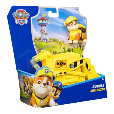 Paw Patrol Fordon med figur 2.0 Rubble - Paw Patrol -  Leksaksaffären