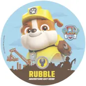 Tårtbild Rubble Paw Patrol Oblat 20 cm