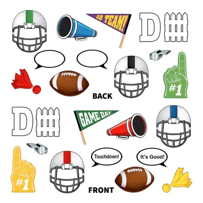 Amerikansk Fotboll Foto Props - 12-pack