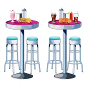 Barbord och Stolar Foto Props