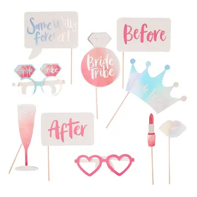 Foto Props Möhippa Bride Tribe - 10-pack