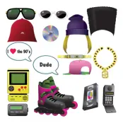 Fotoprops 90-talet - 16-pack