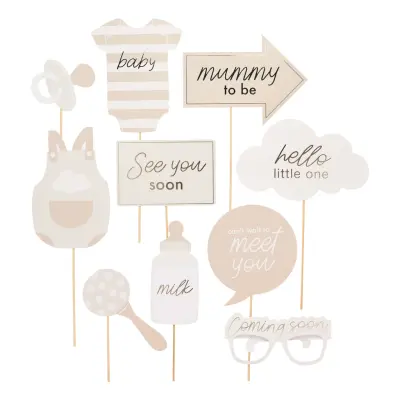 Fotoprops Baby Shower Hello Little One - 10-pack