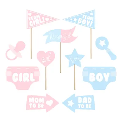 Fotoprops Gender Reveal - 11-pack