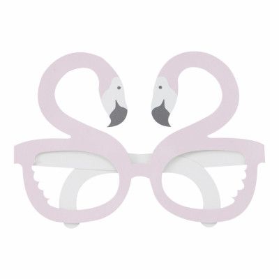 Fotoprops Glasögon Flamingo - 8-pack