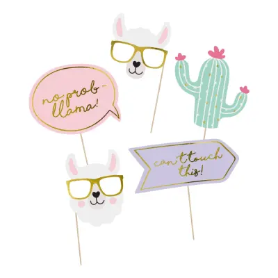 Fotoprops Lama Party - 5-pack