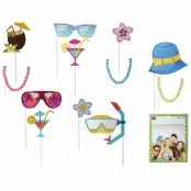 Fotoprops på pinne Stranden