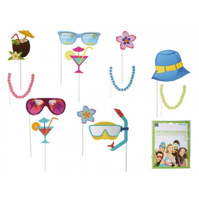 Fotoprops på pinne Stranden