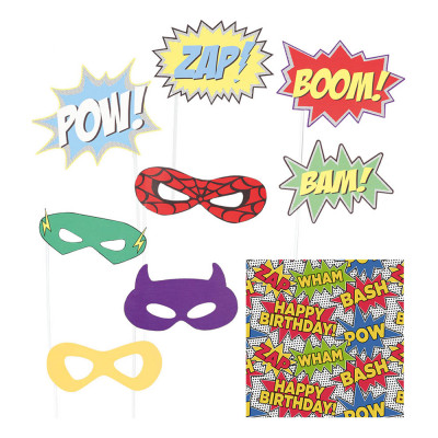 Fotoprops Superhjälte - 6-pack