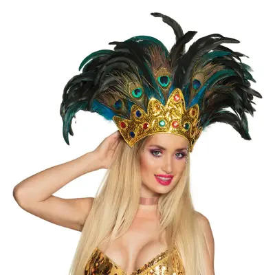 Huvudbonad Påfågel