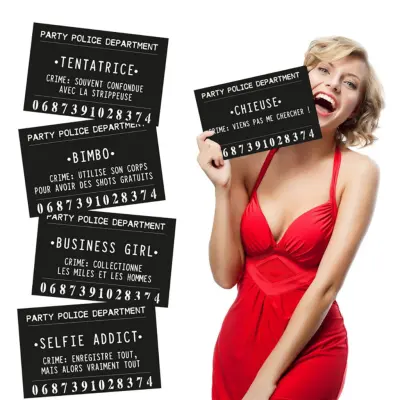 Mug Shot Party Fotoprops - 20-pack