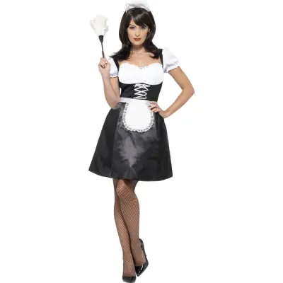 Frenchmaid Maskeraddräkt med klänning S