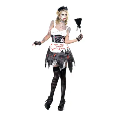 Zombie French Maid Maskeraddräkt - Medium