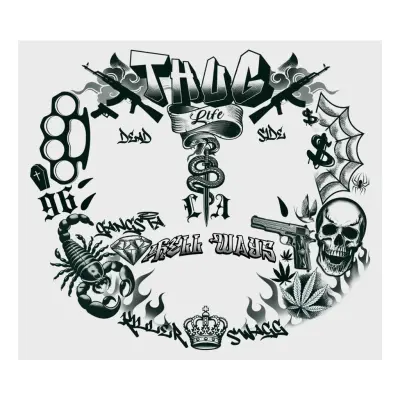 Ansiktstatuering Thug Life