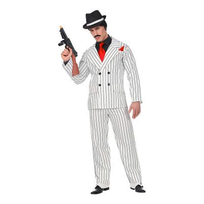 Gangster Vitrandig Maskeraddräkt - Small