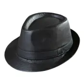 Gangsterhatt i Läderlook - One size