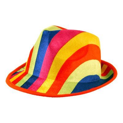 Gangsterhatt Regnbågsfärgad - One size