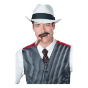 Gangstermustasch Svart