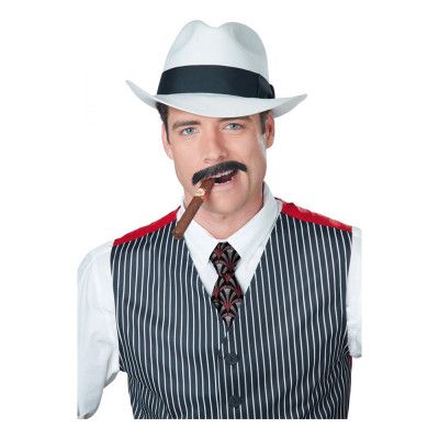 Gangstermustasch Svart