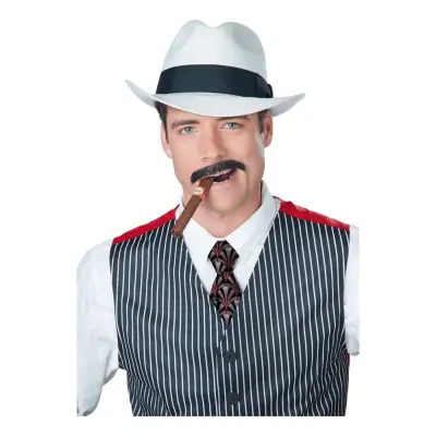 Gangstermustasch Svart