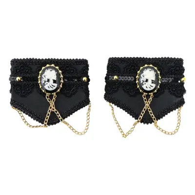Gotiska Manschetter med Cameo - 2-pack
